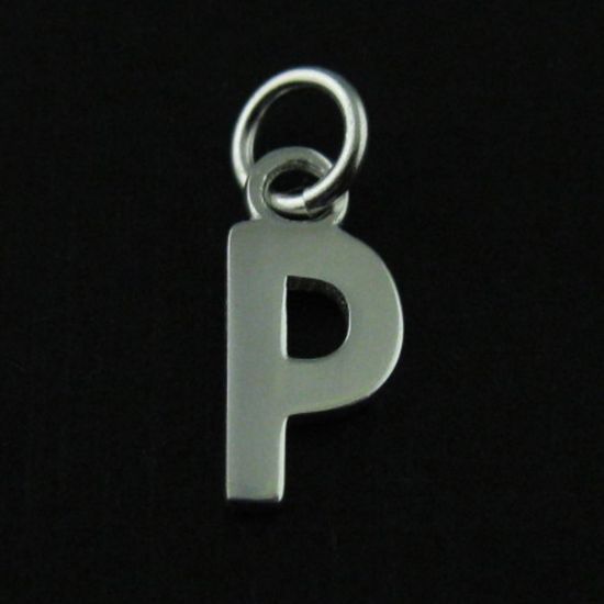 Wholesale Sterling Silver Smooth Letter Initial Charms and Pendants for Jewelry Making, Wholesale Findings