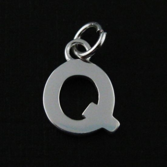 Wholesale Sterling Silver Smooth Letter Initial Charms and Pendants for Jewelry Making, Wholesale Findings