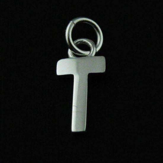 Wholesale Sterling Silver Smooth Letter Initial Charms and Pendants for Jewelry Making, Wholesale Findings