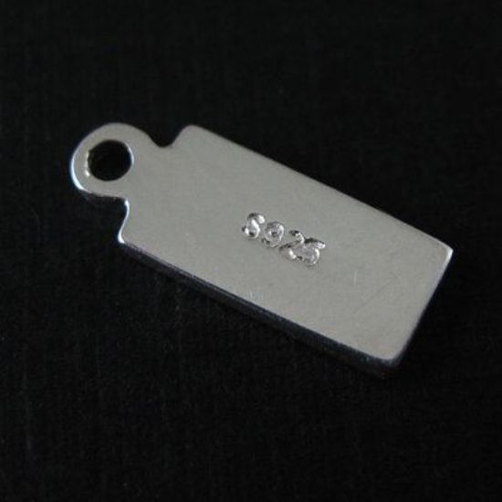 Wholesale Sterling Silver Rectangle Charm Tag for Jewelry Making, Wholesale Earwire and Findings
