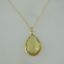 Wholesale Bezel Gemstone Tear Pendant Necklace - Gold Plated Chain - Lemon Quartz (16 - 24 inch)