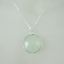 Wholesale Bezel Gemstone Round Pendant Necklace - Sterling Silver - Aqua Chalcedony 16-24")