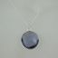 Wholesale Bezel Gemstone Round Pendant Necklace - Sterling Silver - Iolite Quartz (16-24")