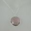 Wholesale Bezel Gemstone Round Pendant Necklace - Sterling Silver - Pink Amethyst Quartz (16-24")