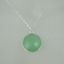 Wholesale Bezel Gemstone Round Pendant Necklace - Sterling Silver - Prenite Chalcedony (16-24")