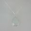 Wholesale Bezel Gemstone Tear Pendant Necklace - Silver Sterling Chain - Aqua Chalcedony (16-24")