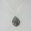 Wholesale Bezel Gemstone Tear Pendant Necklace - Silver Sterling Chain - Labradorite (16-24")