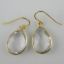 Wholesale Bezel Gemstone Tear Pendant Earrings - Gold Plated Hooks - Crystal Quartz