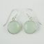Wholesale Bezel Gemstone Round Pendant Earrings - Sterling Silver Hooks - Aqua Chalcedony
