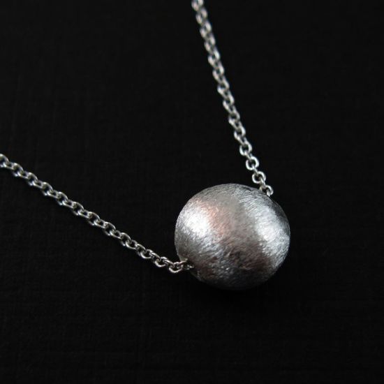 Wholesale Sterling Silver 8mm Coin Shaped Textured Charm Pendant Necklace (16-24 inch)