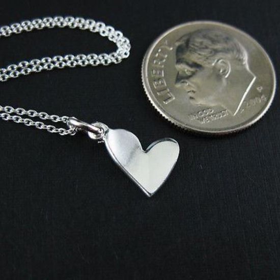 Wholesale 925 Sterling Silver Necklace with Sweet Little Heart Pendant (16-24")
