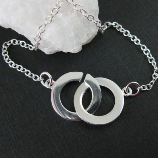 Wholesale 925 Sterling Silver Necklace with Double Toggle Rings. Two ways to wear (16-24 inches)