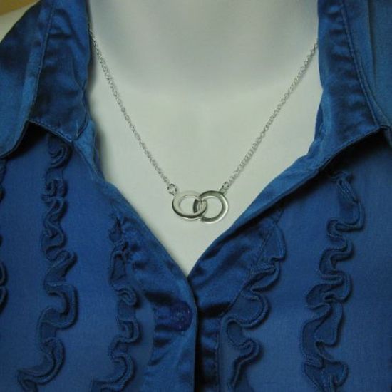 Wholesale 925 Sterling Silver Necklace with Double Toggle Rings. Two ways to wear (16-24 inches)