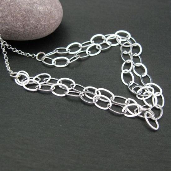 Wholesale 925 Sterling Silver Necklace - Double Layers (16-24")