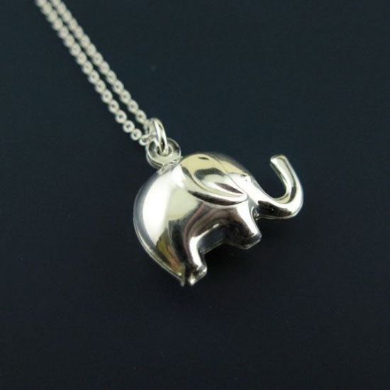 Wholesale 925 Sterling Silver Necklace, Elephant Charm Necklace (16-24")
