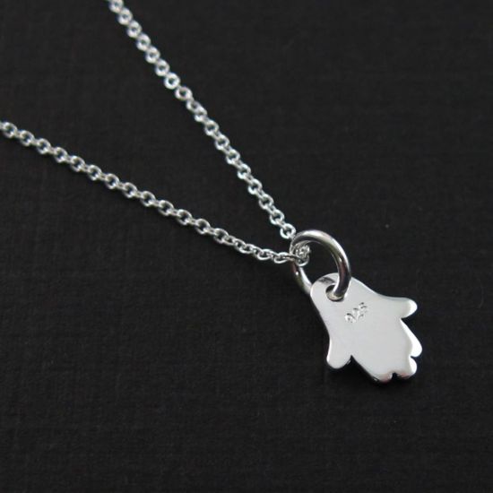 Wholesale 925 Sterling Silver Necklace-Hasma Hand Charm Pendant Necklace (16-24 inch)
