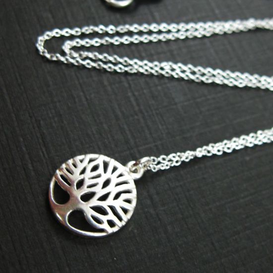 Wholesale 925 Sterling Silver Tree of Life Charm Pendant Necklace (16-24 inch)