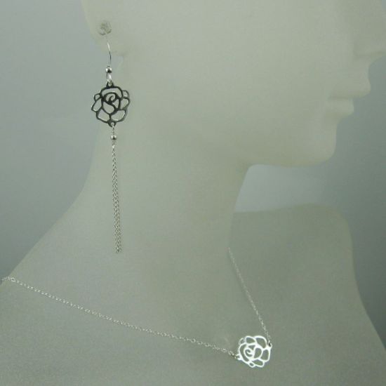 Wholesale 925 Sterling Silver Jewelry Set- Sweet Rose Connector