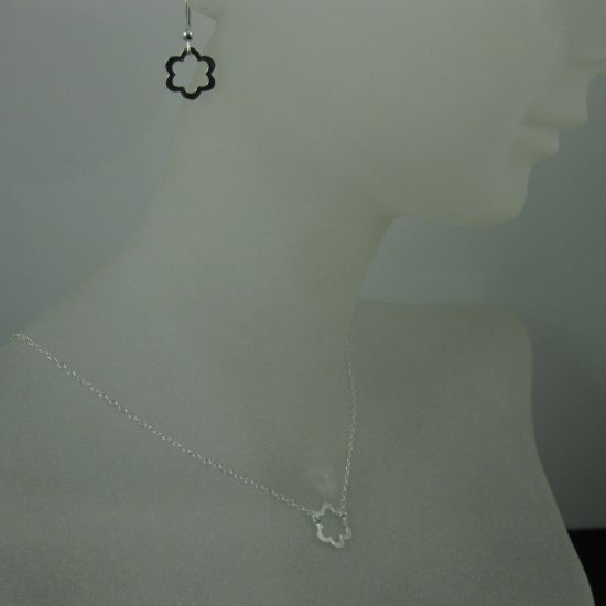 Wholesale 925 Sterling Silver Jewelry Set- Flower Charm Connector