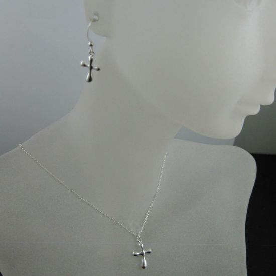 Wholesale 925 Sterling Silver Jewelry Set- Fancy Cross