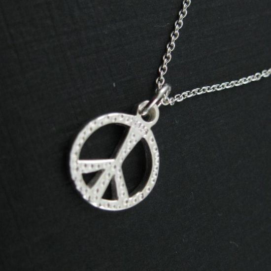 Wholesale 925 Sterling Silver Jewelry Set- Thick Peace Charm