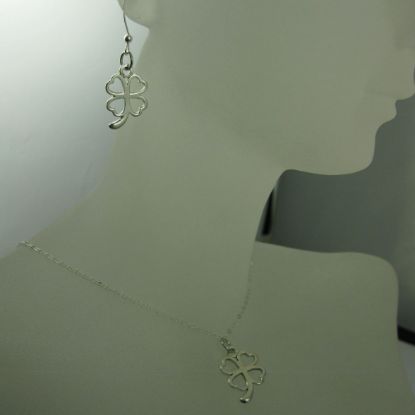 Wholesale 925 Sterling Silver Jewelry Set- Four Leaf Clover