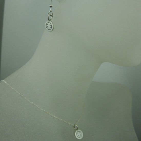 Wholesale 925 Sterling Silver Jewelry Set- Happy Face Charm