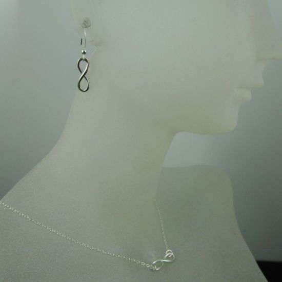 Wholesale 925 Sterling Silver Jewelry Set- Smooth Infinity Charm