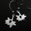 Wholesale 925 Sterling Silver Earrings- Double Leaf Charm