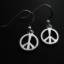 Wholesale 925 Sterling Silver Earrings-Peace Charm