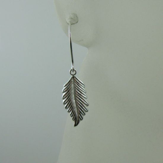 Wholesale 925 Sterling Silver Earrings-Feather Charm