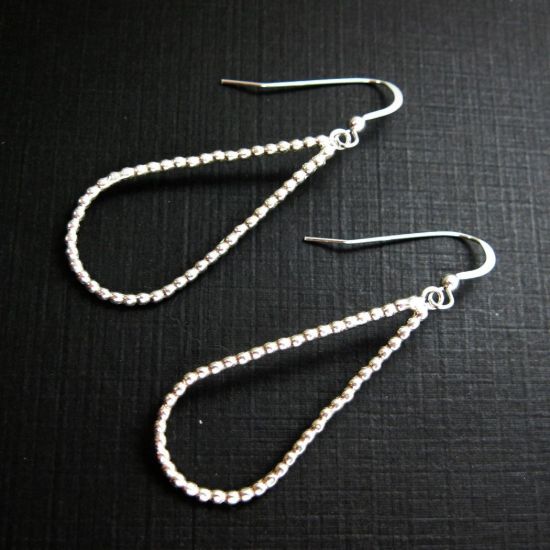 Wholesale 925 Sterling Silver Earrings- Ball Tear Drop Charm 
