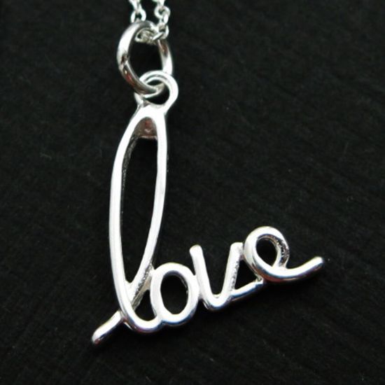 Wholesale 925 Sterling Silver Necklace - Love (16-24")