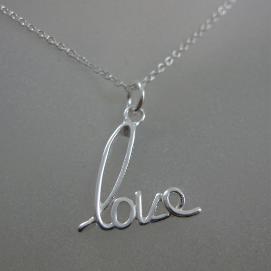 Wholesale 925 Sterling Silver Necklace - Love (16-24")