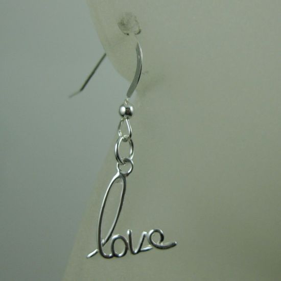 Wholesale 925 Sterling Silver Earrings-Love