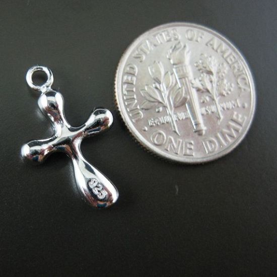 Wholesale Sterling Silver Cross Charm Charms and Pendants for Jewelry Making, Wholesale Findings