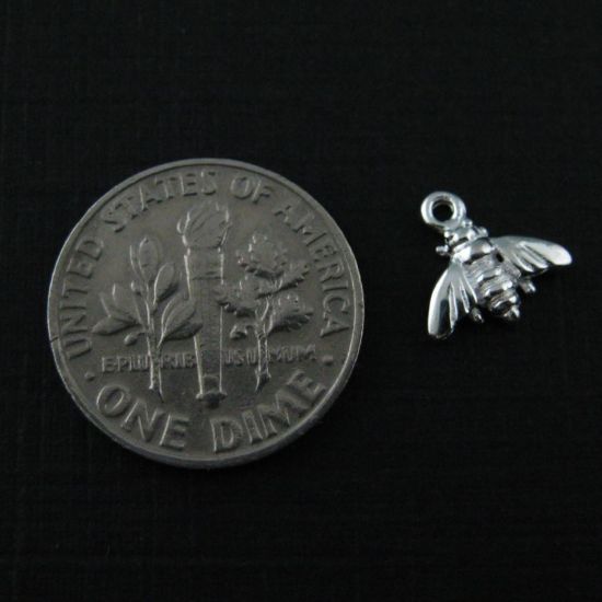 Wholesale Sterling Silver Bumblebee Charm, Charms and Pendants for Jewelry Making, Wholesale Findings
