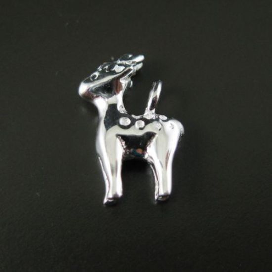 Wholesale Sterling Silver Reindeer Charm, Charms and Pendants for Jewelry Making, Wholesale Findings