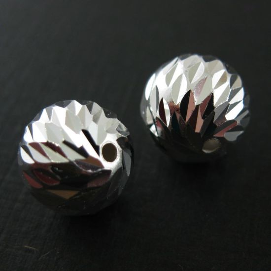 Wholesale Sterling Silver 10mm Textured Round Beads (Sold Per Bead)