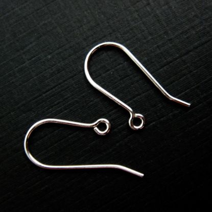 Wholesale Sterling Silver Simple Fishhook with Open Eye End for Jewelry Making, Wholesale Earwire and Findings