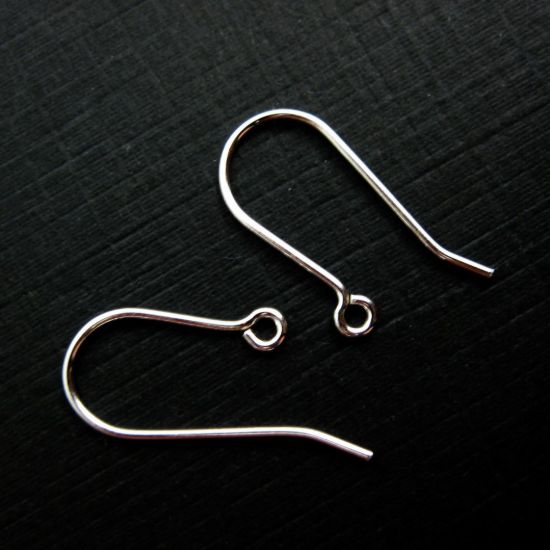 Wholesale Sterling Silver Simple Fishhook with Open Eye End for Jewelry Making, Wholesale Earwire and Findings