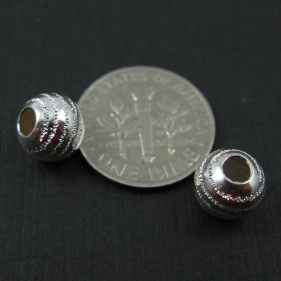 Wholesale Sterling Silver 8mm Fine Textured Round  Beads for Jewelry Making, Wholesale Beads and Findings