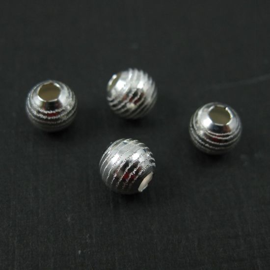 Wholesale Sterling Silver 6mm Fine Textured Round  Beads for Jewelry Making, Wholesale Beads and Findings
