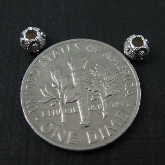 Wholesale Sterling Silver 4mm Shimmering Round Beads for Jewelry Making, Wholesale Beads and Findings