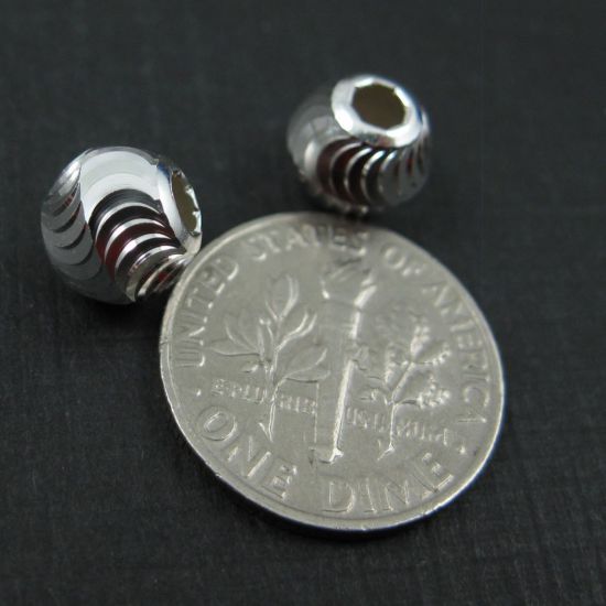 Wholesale Sterling Silver 8mm Swirled Round Beads for Jewelry Making, Wholesale Beads and Findings