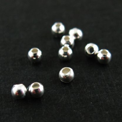 Wholesale Sterling Silver Smooth 2mm Round Beads for Jewelry Making, Wholesale Beads and Findings