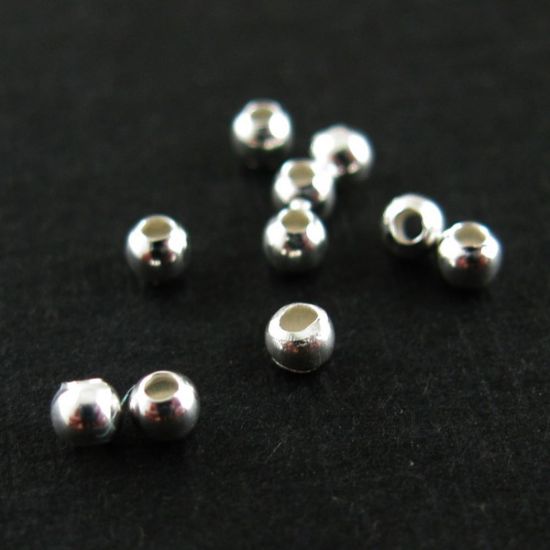 Wholesale Sterling Silver Smooth 2mm Round Beads for Jewelry Making, Wholesale Beads and Findings