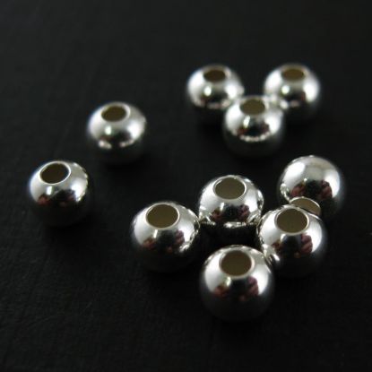 Wholesale Sterling Silver 6mm Smooth Round Bead for Jewelry Making, Wholesale Beads and Findings