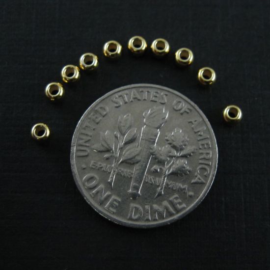 Wholesale Gold plated Sterling Silver  2.5mm Round Beads for Jewelry Making, Wholesale Beads and Findings