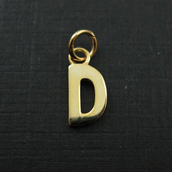 Wholesale Gold plated Sterling Silver Smooth Letter Initial Charms and Pendants for Jewelry Making, Wholesale Findings